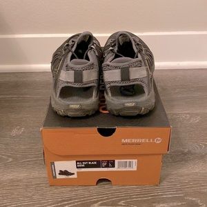 Merrell “All Out Blaze Sieve” women’s sandals in black, size 7.5